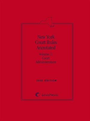 cover image of New York Court Rules Annotated